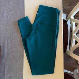 Lululemon “Wunder Under” Hi-Rise Leggings Green 10
